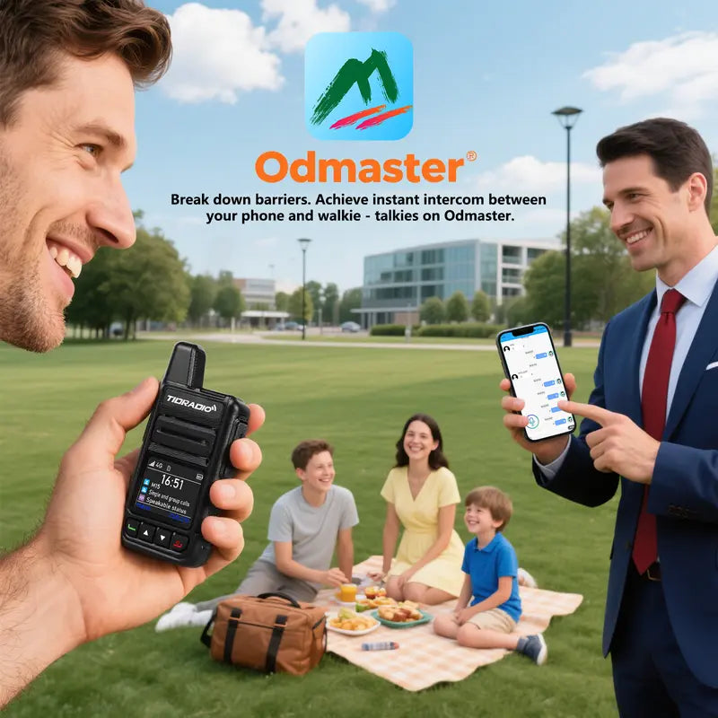 TIDRADIO M15 4G LTE POC Walkie Talkie with SIM Card and Data Service Included, Wide-Area Push-To-Talk over Supported Networks, 3000Mah Battery, USB-C Charging