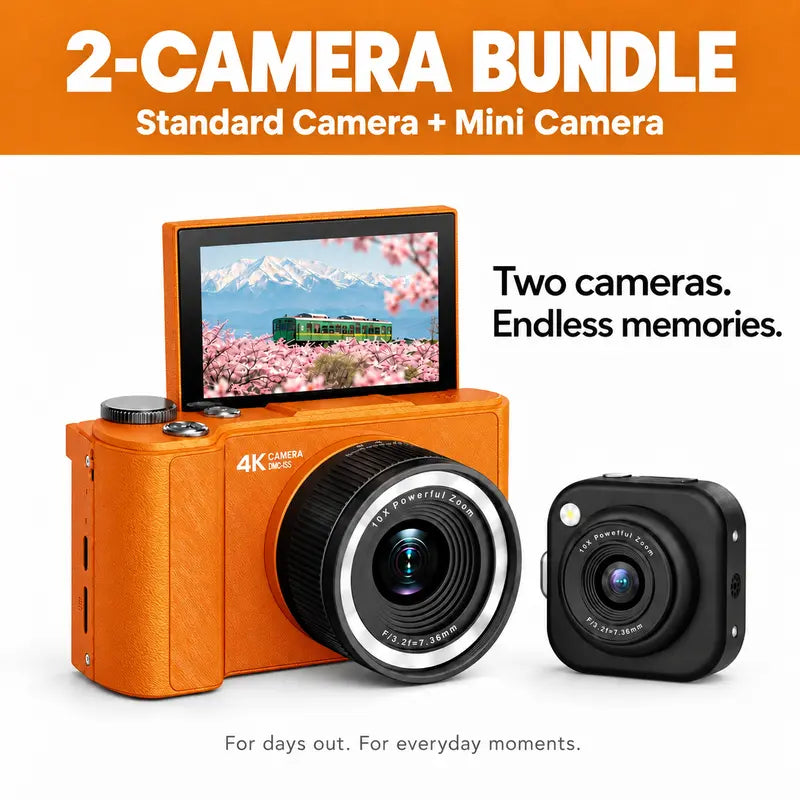 2026 Digital Camera for Photography, Foldable Screen Portable Vlogging Camera with 32GB SD Card, Wrist Strap, Self Timer, Smooth Video Vlogging Camera, Ideal Gift for Girls, Boys Teenagers, and Beginners, Birthday Christmas Back to School Gift for Her