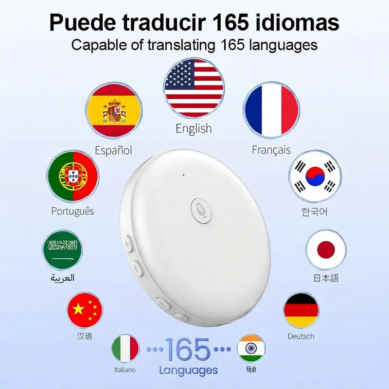 Portable Wireless Bluetooth Translator Pen - Stable Connection, Real-Time 165-Language Translation, Accent Adaptation, Spanish & English Practice Tool, Restaurant Scenario Helper, AI Language Tutor for All Ages