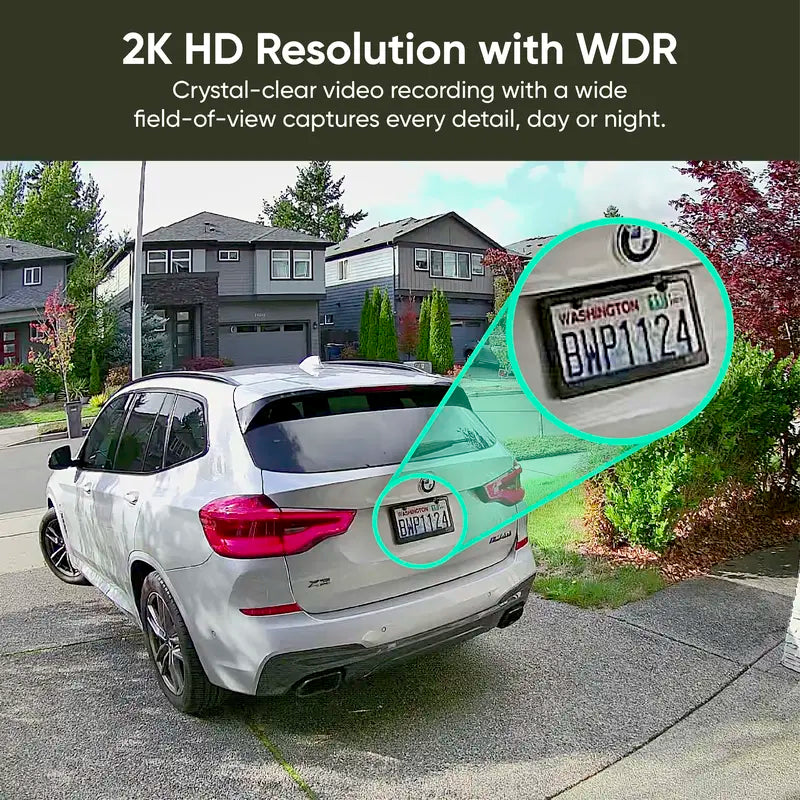 Wyze Solar Cam Pan 2K — Battery Solar Powered 2K HD WDR Security Camera W/ 360º X 70º Pan Tilt Zoom (PTZ), AI Motion Tracking, Color Night Vision, Wifi, IP65 Weather Resistance