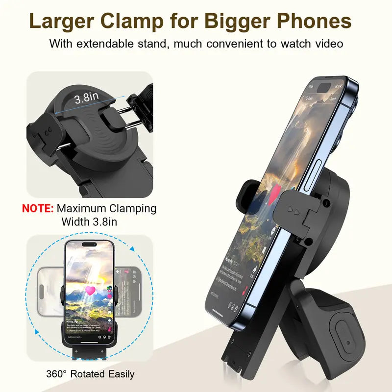PUTARE Remote Control for Tiktok Scrolling with Smartphone Holder Stand, Wireless Page Turner, Camera Shutter Video Recording for Ios Android, Phone Selfie Accessory, Gifts for Men Women,