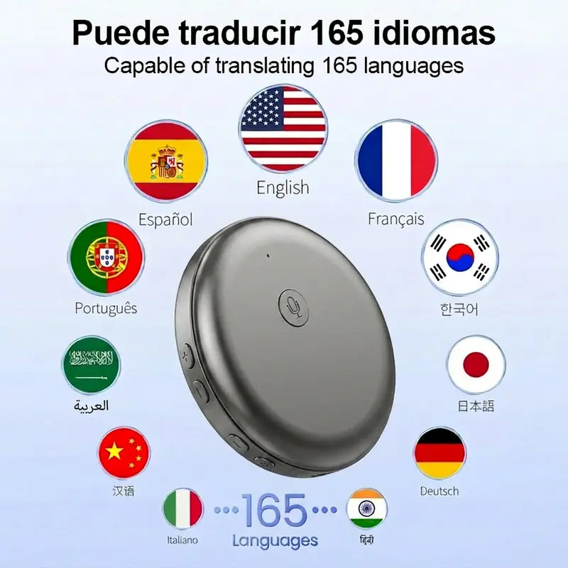 Portable Wireless Bluetooth Translator Pen - Stable Connection, Real-Time 165-Language Translation, Accent Adaptation, Spanish & English Practice Tool, Restaurant Scenario Helper, AI Language Tutor for All Ages