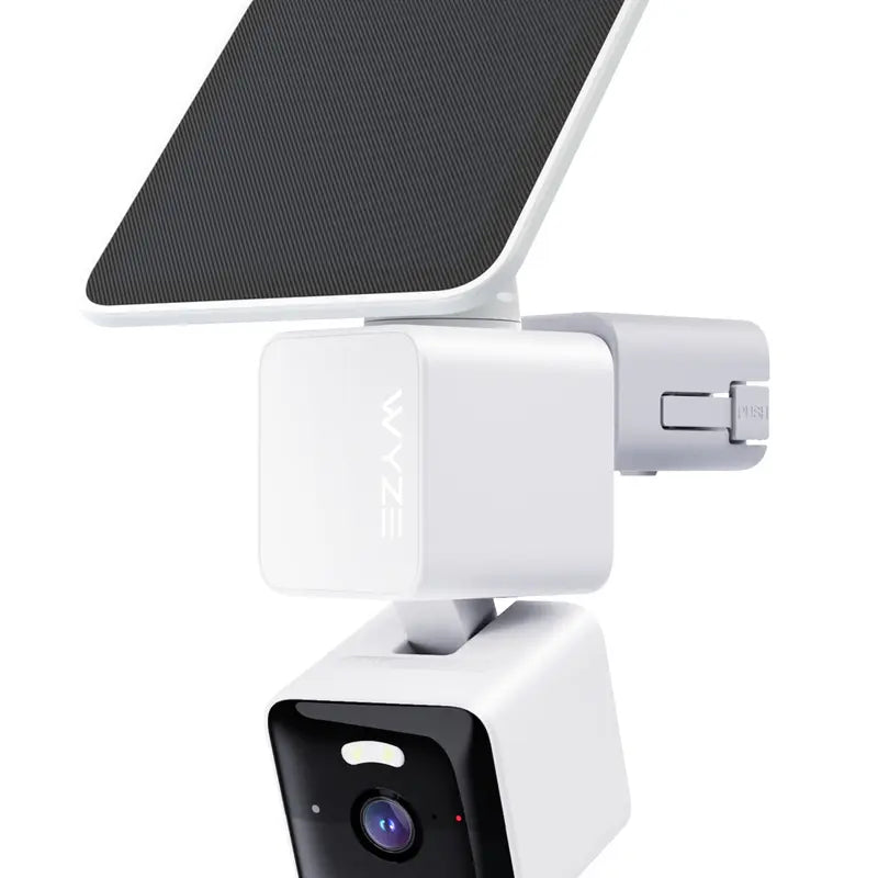 Wyze Solar Cam Pan 2K — Battery Solar Powered 2K HD WDR Security Camera W/ 360º X 70º Pan Tilt Zoom (PTZ), AI Motion Tracking, Color Night Vision, Wifi, IP65 Weather Resistance