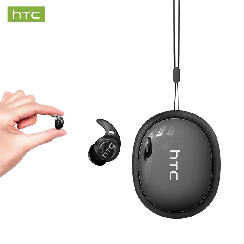 HTC NE76 Bluetooth 6.0 Wireless Earbuds - Metal In-Ear Mini Invisible Flat-Head Headset with 20Khz Audio, Lithium-Ion Batteries, Noise Isolation, No Ear Pressure for Side Sleepers, Travel-Friendly Phone Accessory