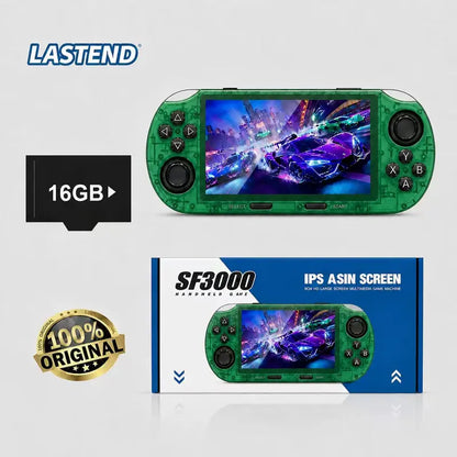 LASTEND SF3000 Portable Retro Handheld Video Game Console - 4.5" IPS Display, 3000Mah Rechargeable Battery, 16GB TF Card Compact Device, Cool Gadgets for Gamers, Gifts for Boyfriends & Adults, Back to School Item