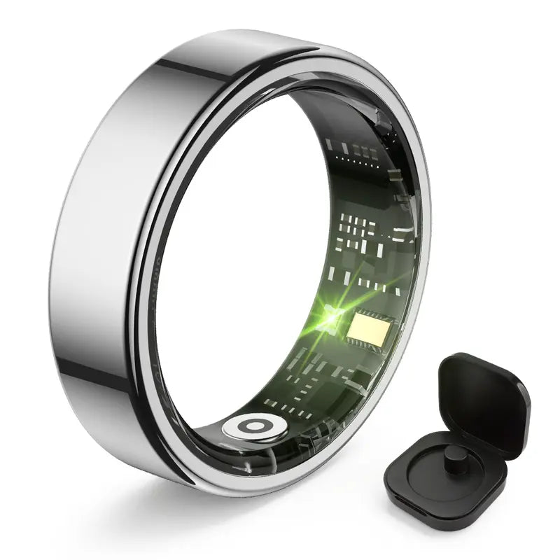 COLMI Ring 2 Classic round Smart Ring - IP68 Waterproof Digital Fitness Tracker, Men'S Health Device, Unique Cool Gifts for Him, Back to School Gadget