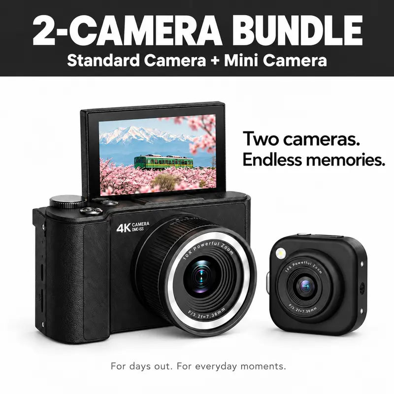 2026 Digital Camera for Photography, Foldable Screen Portable Vlogging Camera with 32GB SD Card, Wrist Strap, Self Timer, Smooth Video Vlogging Camera, Ideal Gift for Girls, Boys Teenagers, and Beginners, Birthday Christmas Back to School Gift for Her