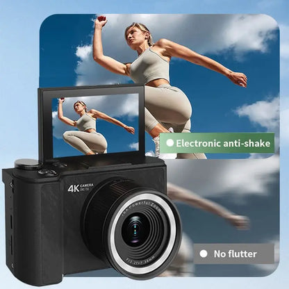 2026 Digital Camera for Photography, Foldable Screen Portable Vlogging Camera with 32GB SD Card, Wrist Strap, Self Timer, Smooth Video Vlogging Camera, Ideal Gift for Girls, Boys Teenagers, and Beginners, Birthday Christmas Back to School Gift for Her