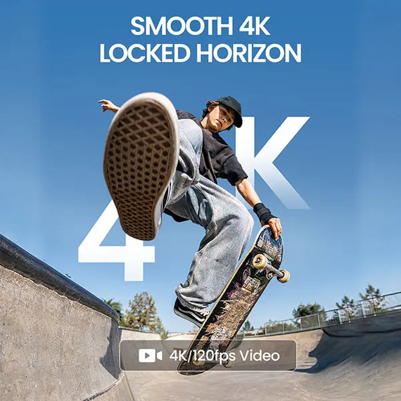 Xtra Edge Action Vlogging Camera - 1/1.3" Sensor, 4K Cinematic Recording, Hyper Stabilization, 52 Ft Waterproof, 3-Hour Battery, Universal Quick Mount, Protective Frame, Handheld Device for Content Creators, Adventure Photography