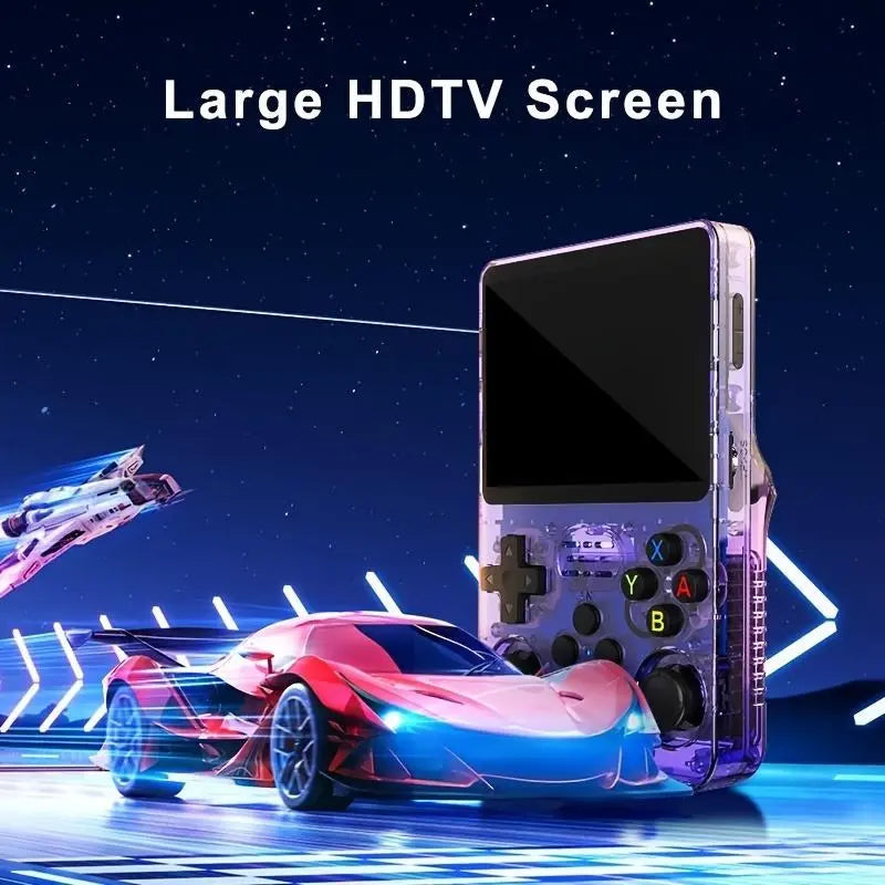 WUDS R36S Retro Video Handheld Console Linux System 3.5 in IPS Screen Built in 3000Mah Battery 32G+64G TF Card for Christmas, Thanksgiving, Holiday Gift,Back to School,Back to School Haul