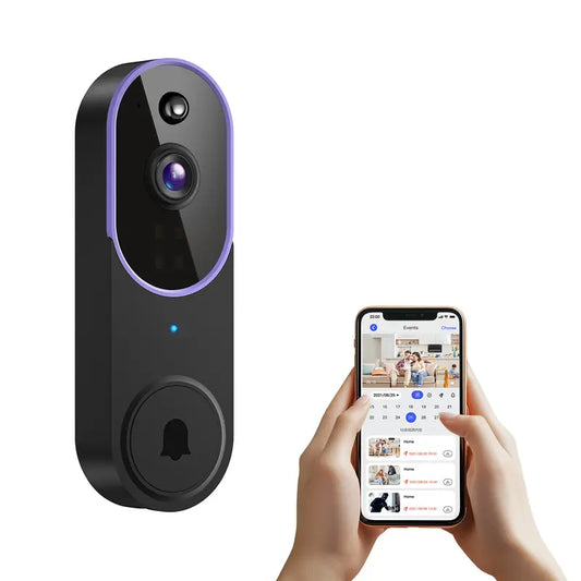 Wireless Video Doorbell Camera - 1080P Smart Outdoor Camera Security Gadget with AI Human Detection, 6 IR Night Vision, Instant Alerts on Phone, 2-Way Audio, 2.4G Wifi Only, Easy Installation, Rechargeable Battery, Cloud Storage, Home Protection