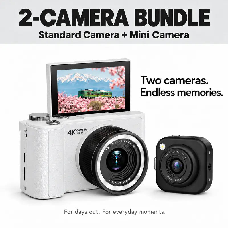 2026 Digital Camera for Photography, Foldable Screen Portable Vlogging Camera with 32GB SD Card, Wrist Strap, Self Timer, Smooth Video Vlogging Camera, Ideal Gift for Girls, Boys Teenagers, and Beginners, Birthday Christmas Back to School Gift for Her