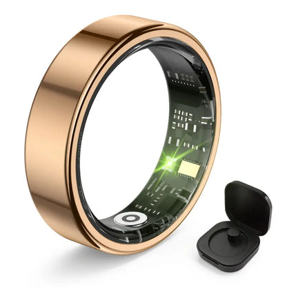 COLMI Ring 2 Classic round Smart Ring - IP68 Waterproof Digital Fitness Tracker, Men'S Health Device, Unique Cool Gifts for Him, Back to School Gadget