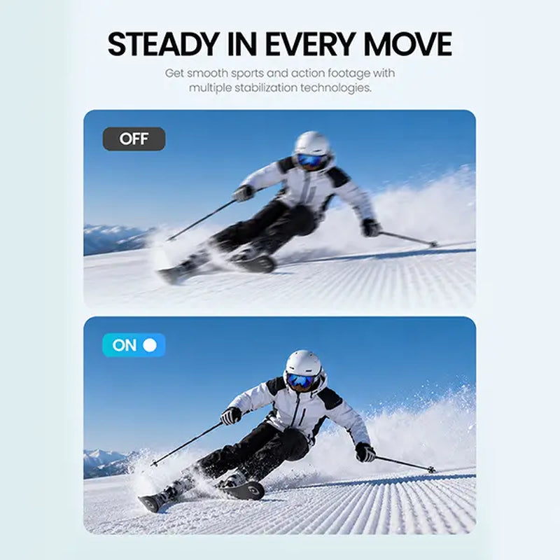 Xtra Edge Action Vlogging Camera - 1/1.3" Sensor, 4K Cinematic Recording, Hyper Stabilization, 52 Ft Waterproof, 3-Hour Battery, Universal Quick Mount, Protective Frame, Handheld Device for Content Creators, Adventure Photography